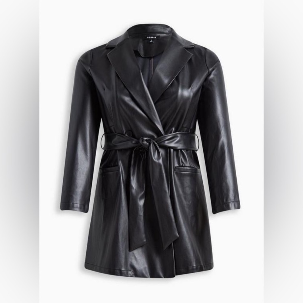 Torrid Faux Leather Tie Waist Jacket NWT 3X